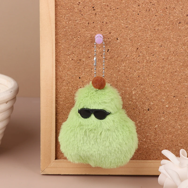 Милый плюшевый брелок с зеленой грушей мультяшный фруктовый мягкий кукла кулон