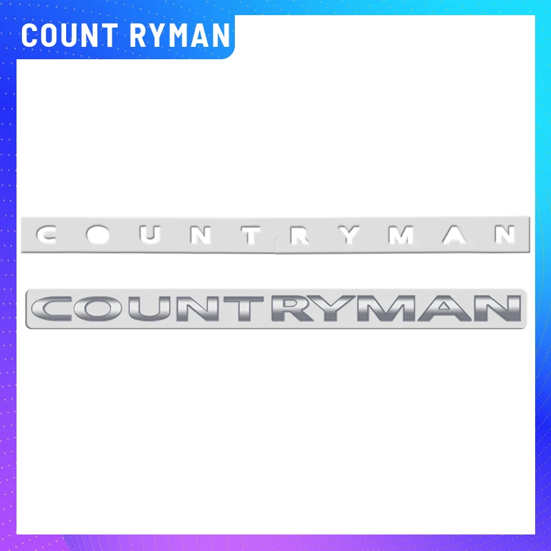

1 шт. металлический логотип Countryman Clubman для Mini Cooper S R60 R55 R54 F54, эмблема автомобиля, наклейка на задний багажник, значок, украшение в виде буквы