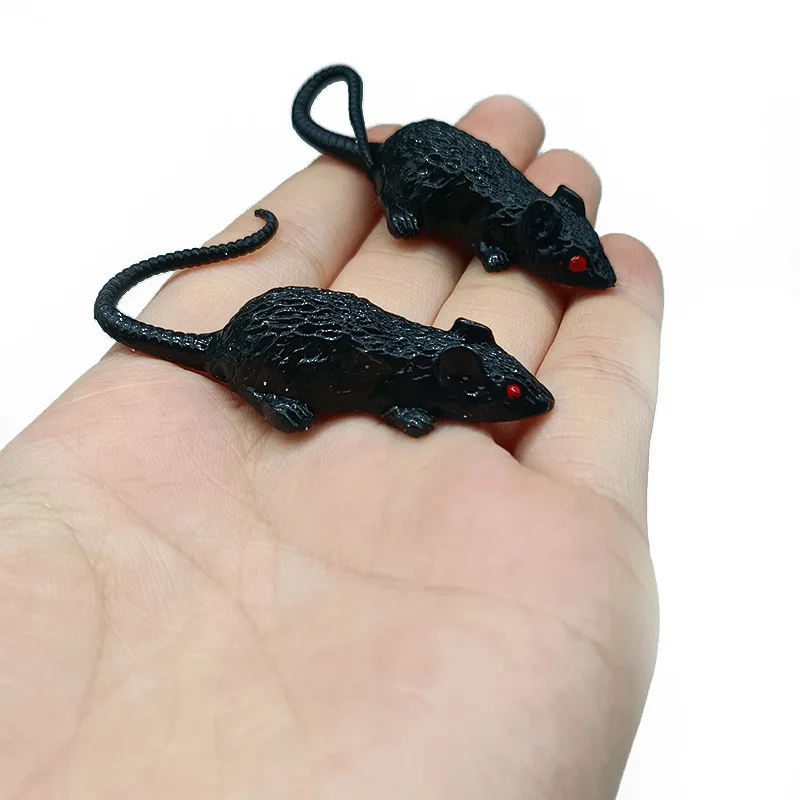 8 шт. Черная мягкая пластиковая модель мыши реквизит для Хэллоуина подарки