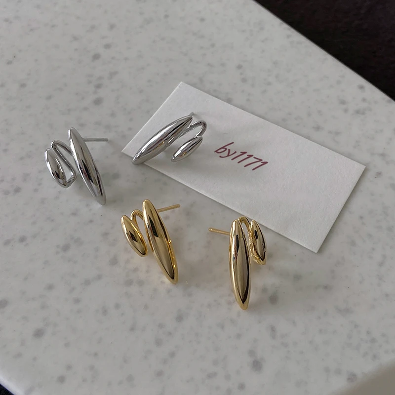 

European And American Creative Simple U-shaped Geometric Metal Earrings Gothic Girls Fashion Jewelry 2022 New Style For Woman
