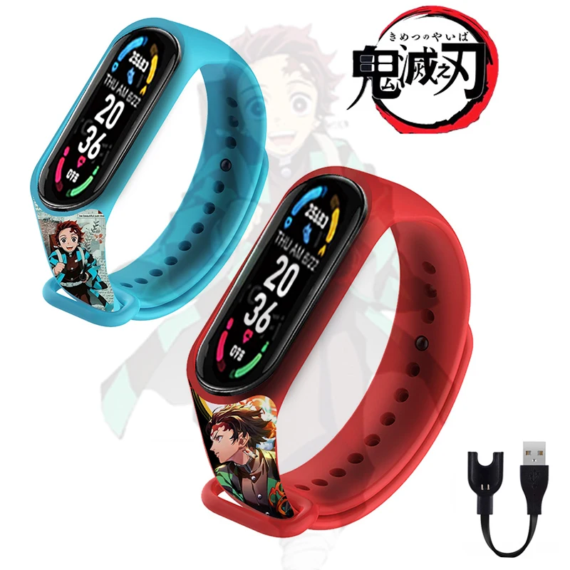 

Anime Demon Slayer Tanjirou Electronic Watch Smart Watch Wristband Bracelet Girl Boy Student Sports Waterproof Smart Bracelet