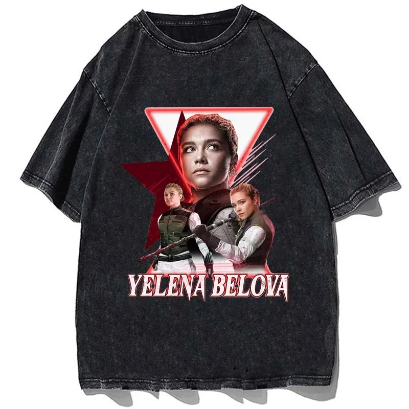 Футболка Yelena Belova с графическим принтом винтажная хлопковая футболка летняя
