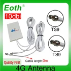 Eoth 1 шт. 4G lte Антенна 10dbi ts9 Разъем антенна маршрутизатор 21 см ipex 1 SMA Гнездовой Удлинительный кабель