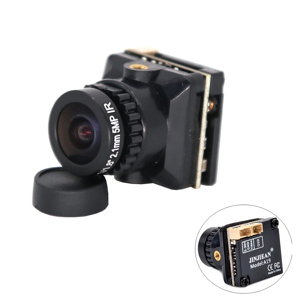 

1/3 CMOS 1500TVL Мини FPV камера 2,1 мм Мощность объектива 5V-30V PAL / NTSC с OSD внутренней регулируемой для RC FPV гоночного дрона