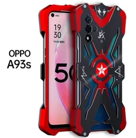 zimon luxury new thor punk aluminum bumper metal shockproof armor defender case for oppo a93s shockproof heavy duty cover cases
