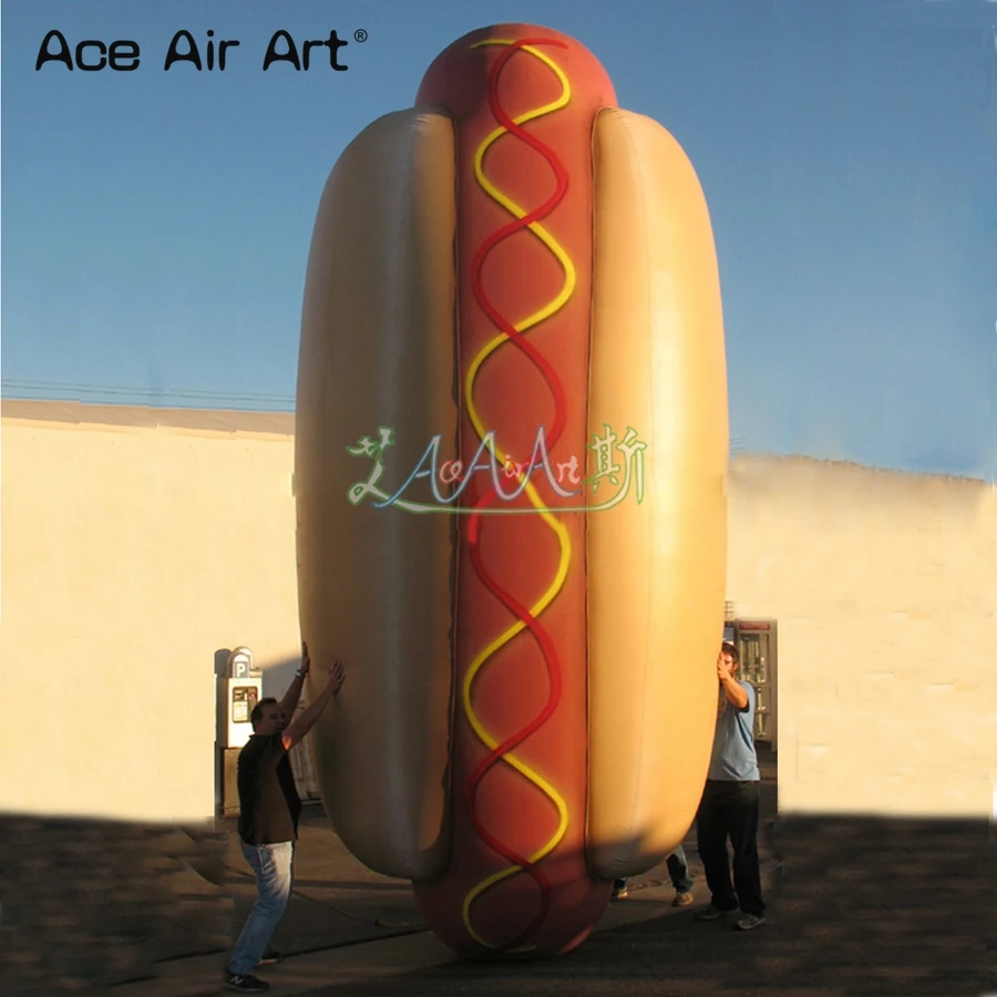 

Free Shipping 10ft/13ft/16.4ft Inflatable Hot Dog Model With Air Blower For Advertising/Decoration Made By Ace Air Art