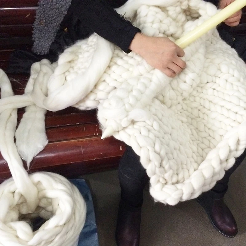 Супертолстая фетровая ткань дешевая пряжа из натуральной шерсти для рукоделия