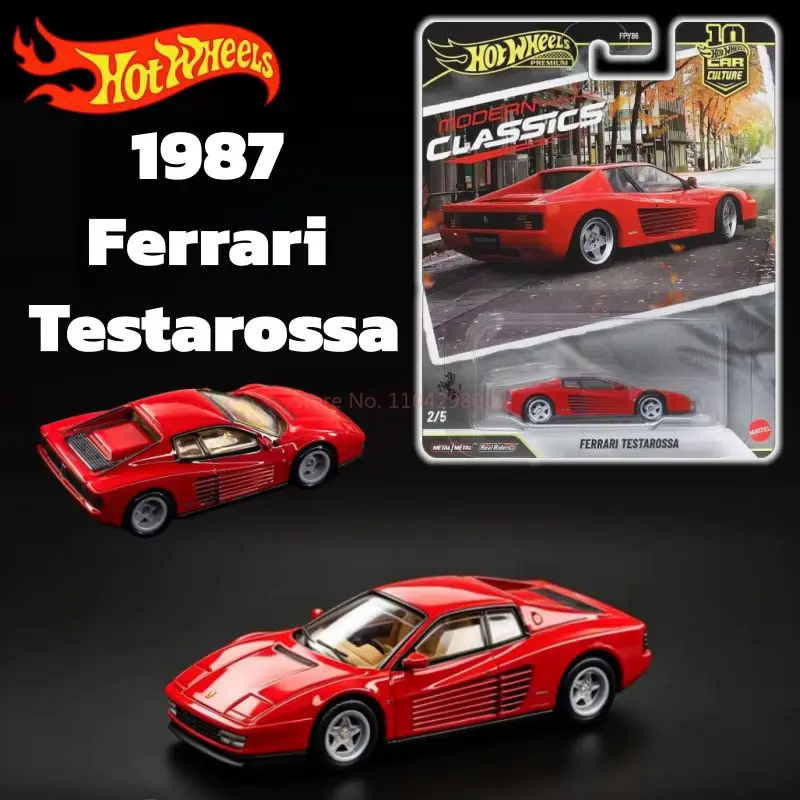 Коллекционная модель Hot Wheels Car Culture Modern Classics: Ferrari Testarossa 1987 года, литая, ретро-гоночная, FLF56, подарок для автолюбителей (art.: 3920d9d751a17) - 3920d9d751a17