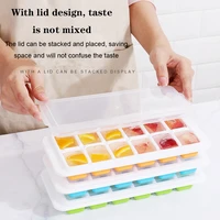 3 colors silicone 12 grid cube with lid square ice cube square tray mold mould non toxic durable bar pub wine ice blocks maker