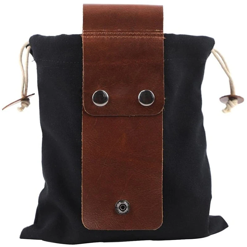 

PU Leather Belt Small Bag Foraging Bag Wax Canvas Fruit Picking Bag For Fruit Berry Picking Foraging Bag