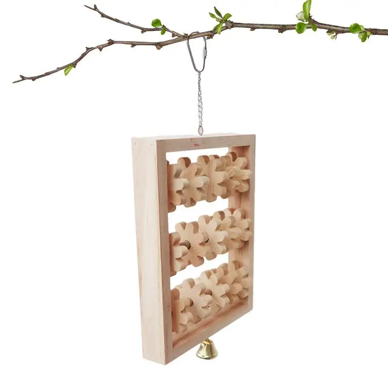 

Toys For Birds Wooden Parrot Climbing Swings Hangable Cage Toy For Birds Entertaining And Chewing For Conures Parakeets