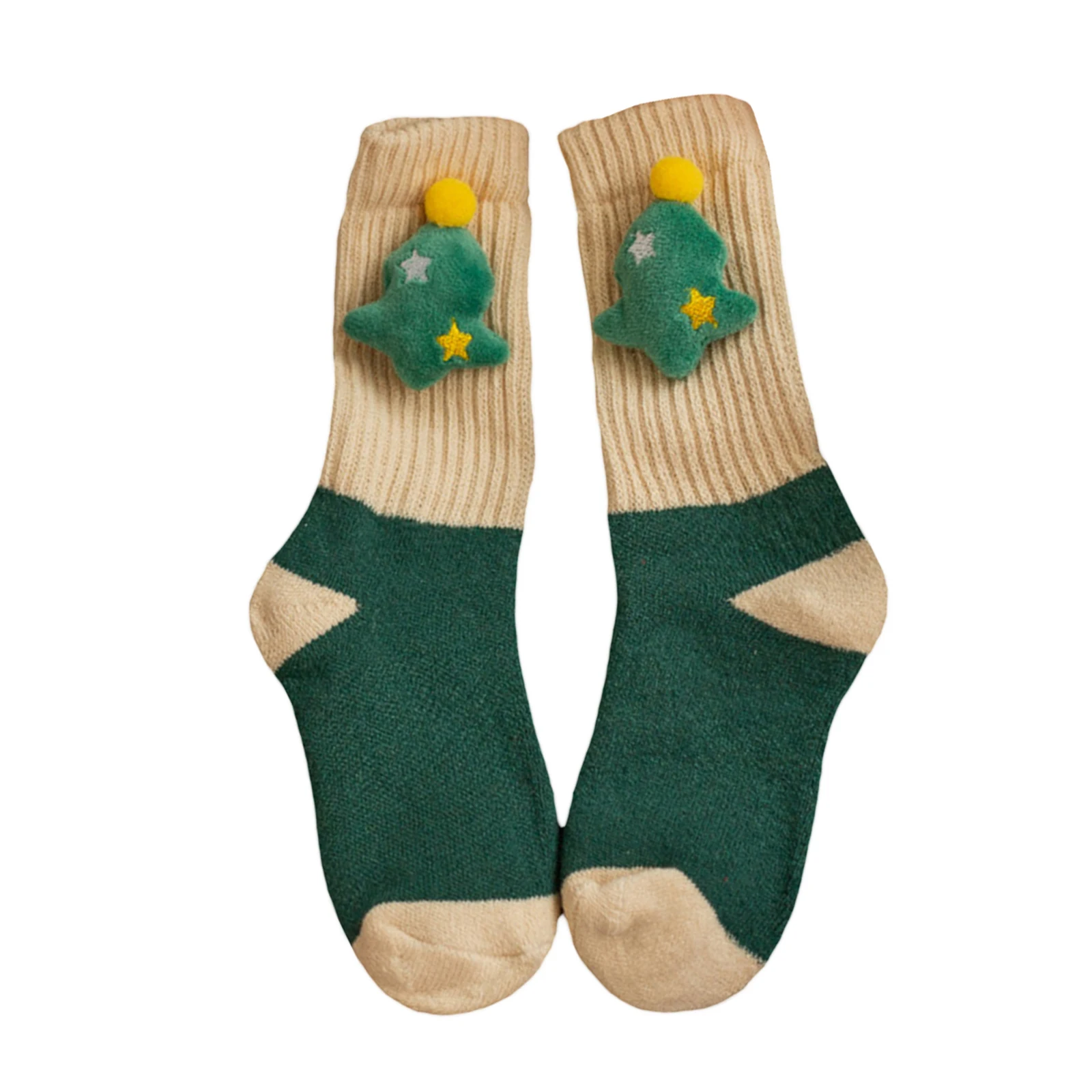 

EWODOS Kids Christmas Stockings Soft Breathable Cute Crew Socks with Doll Elastic Walking Socks for Baby Clothing Accessory