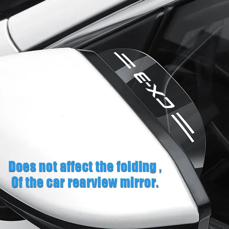 

Flexible PVC 2Pcs Car Rearview Mirror Rain Eyebrow Protector For Mazda CX-3 Logo Rain Cover Visor Shade Shield Accessories