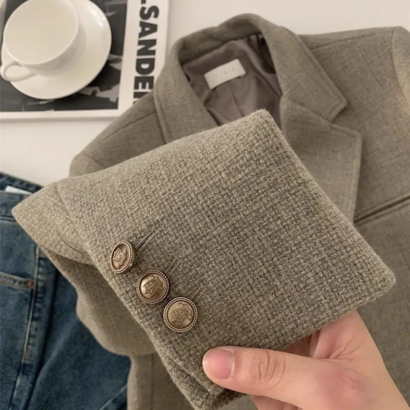 Утепленный Блейзер куртка зимняя молодежная одежда роскошный плащ шикарные и