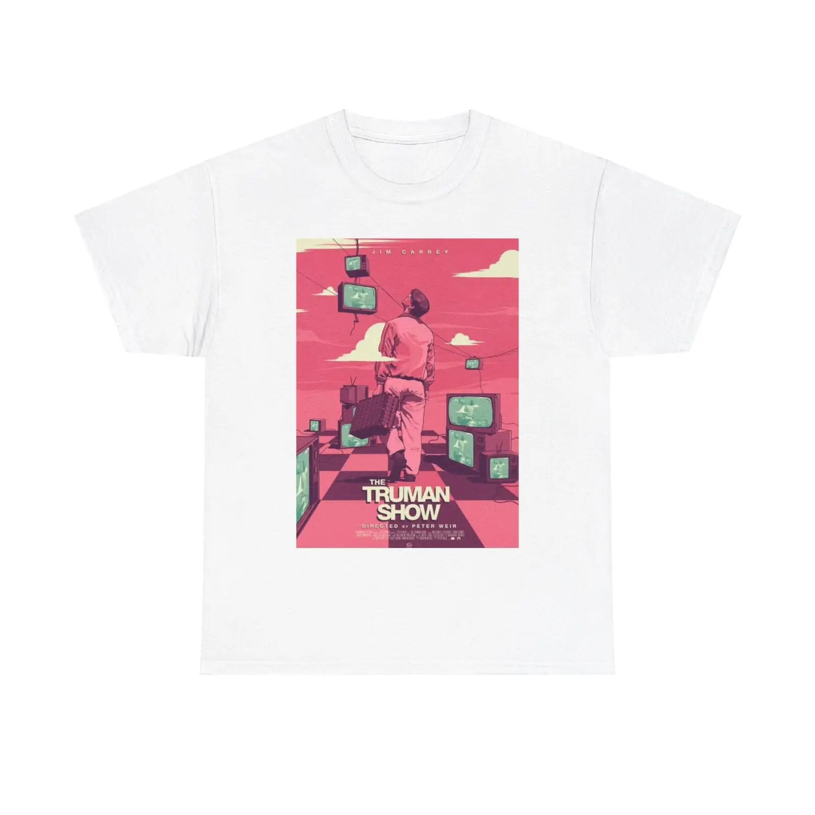 Футболка Truman Show Джим Керри постер из фильма в стиле ретро плотный хлопок