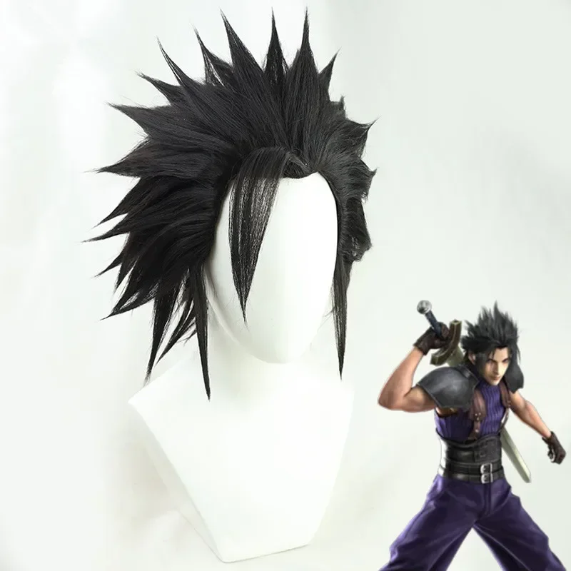 

Парик для косплея последней игры Фэнтези FF7 Zack Fair FFVII Zack Fair, Короткие термостойкие синтетические волосы