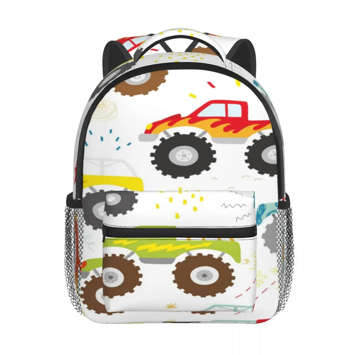 Kids Doodle Monster Truck Baby Backpack Kindergarten Schoolbag Kids Children School Bag