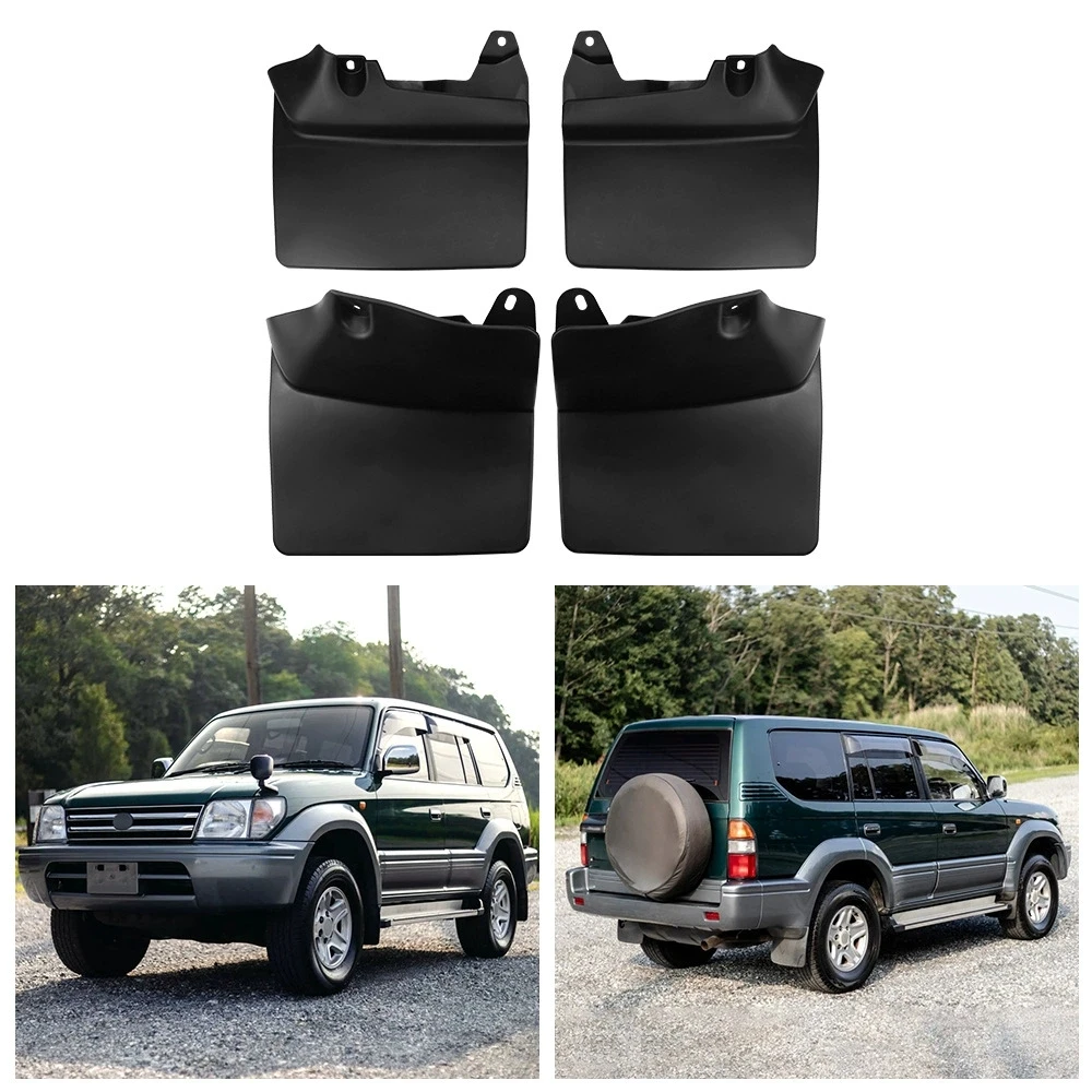 Фото Комплект из 4 передних и задних брызговиков для Toyota Land Cruiser Prado FJ90 1995-2003 (версия седан/туризм) №2