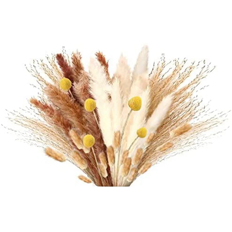 

Сушеные пампасные цветы, букет из натуральных сушеных цветов, украшение для дома