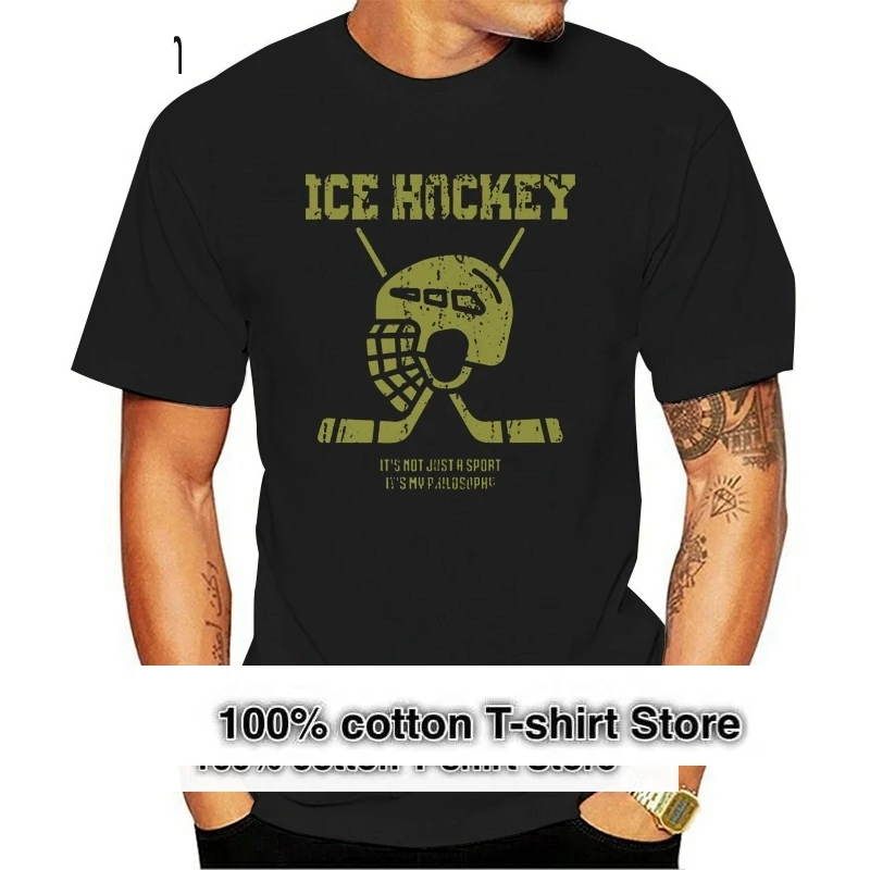 

create Casual Ice Hockey Sport Philosophy tshirt men streetwear Family male tshirts O Neck cotton Interesting hip hop