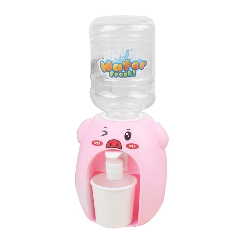 

19cm/7in Mini Water Dispenser Cartoon Drink Fountain Play House Playset Girls Pretend Play Interactive Role-Play Supply