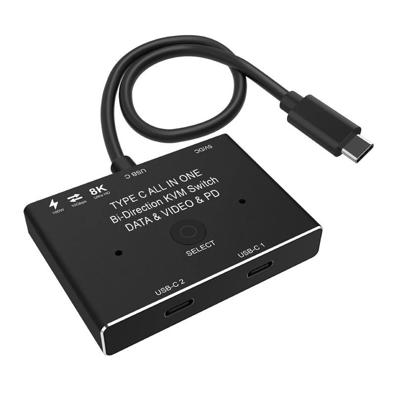 

Type C Bi-Directional Switcher Video Data Transmission Charging Converter 2 To 1 Converter