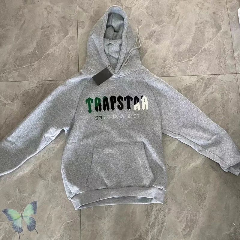 

В наличии, толстовка с капюшоном и капюшоном в виде трапеции, комплект для мужчин и женщин, флисовый спортивный костюм с вышивкой полотенцем и капюшоном