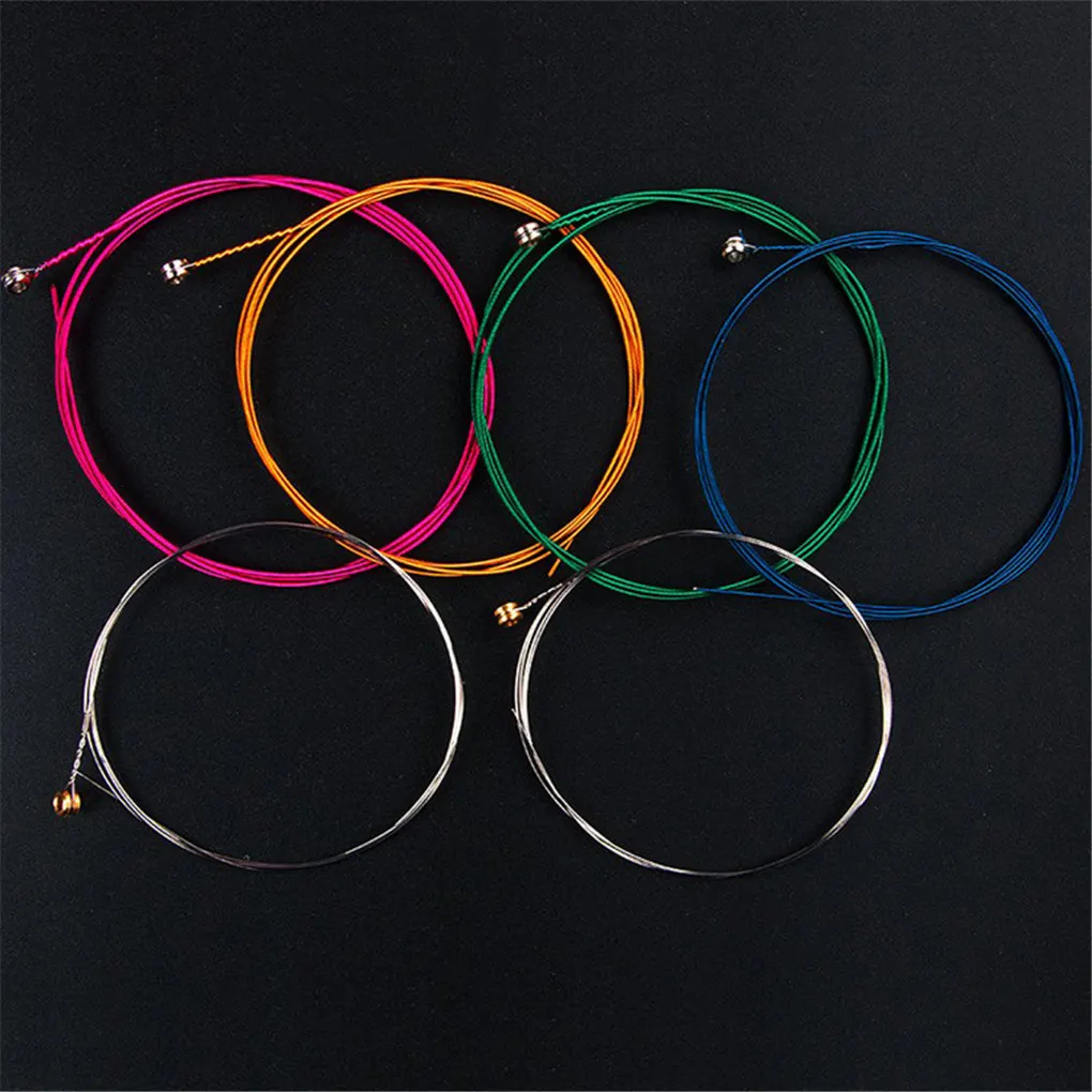 

6 шт. Антикоррозийная гитарная струна, хорошо сбалансированная тональная линия, Акустические музыкальные компонентные инструменты