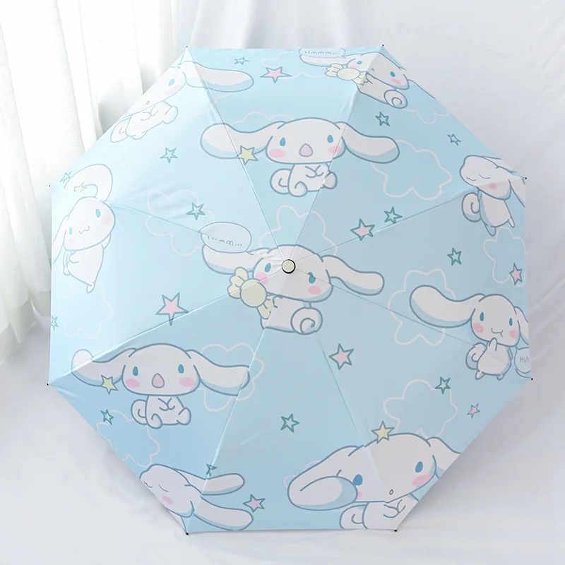 

Sanrio Kawaii Cinnamoroll Automatic Umbrella Cartoon Anime Sunny and Rainy Dual-Use Uv Protection Sunshade Umbrella Kids Gifts