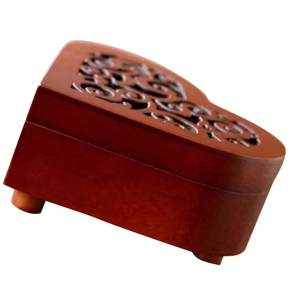 

Wooden Music Box Christmas Decor Clockwork Music Box Festival Birthday Accessory Heart-shaped Music Box