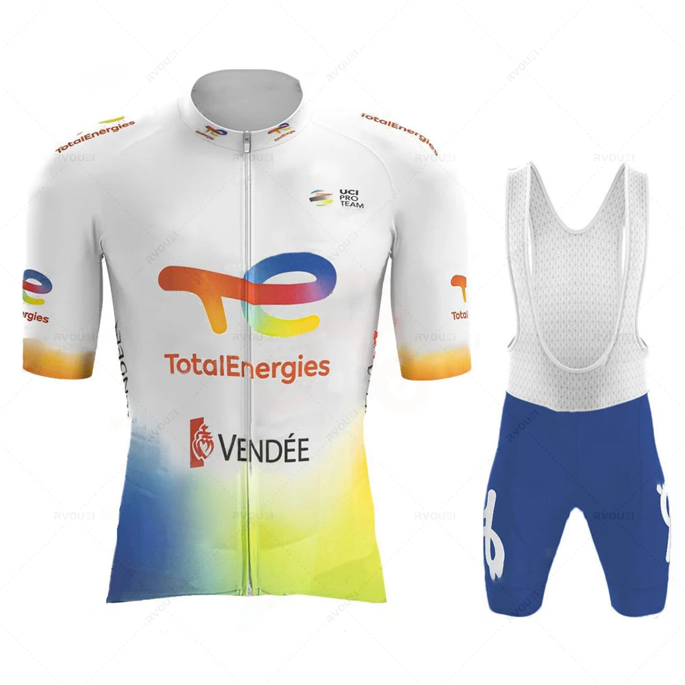 

New 2022 Total Energies Cycling Jersey Set Summer Cycling Clothing Road Bike Shirts Suit Bicycle Bib Shorts MTB Maillot Culotte