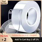 Двухсторонняя нано-лента 3 м, 5 м, лента Monster, двусторонние настенные наклейки, домашние гаджеты, водонепроницаемые Многоразовые термостойкие ленты 12 м