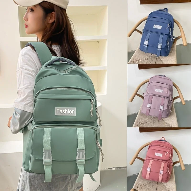 Large capacity schoolbag female chaoku junior high school college students Korean version Harajuku versatile new backpack men's