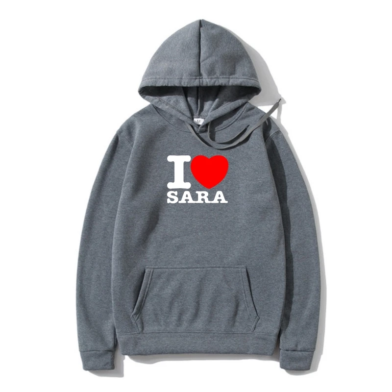 

Personalised Pullover I Love Sara Design Men'S Warm Warm Sweatshir Hoody