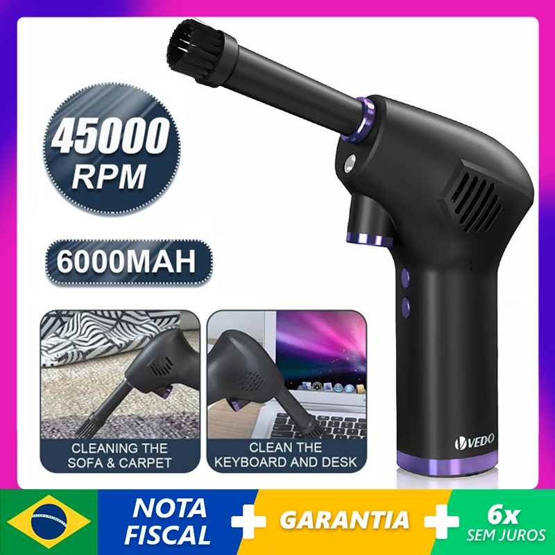 

Wireless Air Duster USB Dust Blower Handheld Dust Collector Rechargable Large Capacity Portable for PC Laptop Car Clean Keyboard