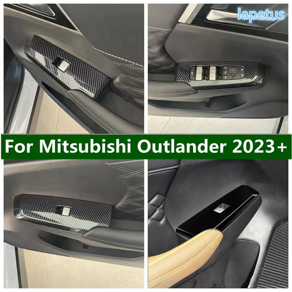 

Car Door Armrest Window Glass Lift Button Switch Control Panel Cover Trim For Mitsubishi Outlander 2023 2024 LHD RHD Accessories