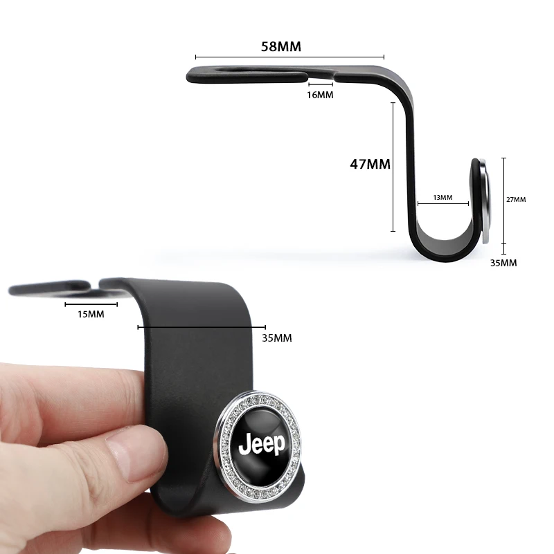 2 шт. ABS Автомобильная портативная подвесная сумка для Jeep Renegade Compass Grand Cherokee Wrangler JK
