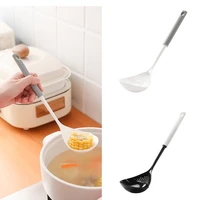 kitchen accessories cooking shovels 2 in 1 long handle melon scoop plastic spoon colander soup vegetable strainer kitchen tools