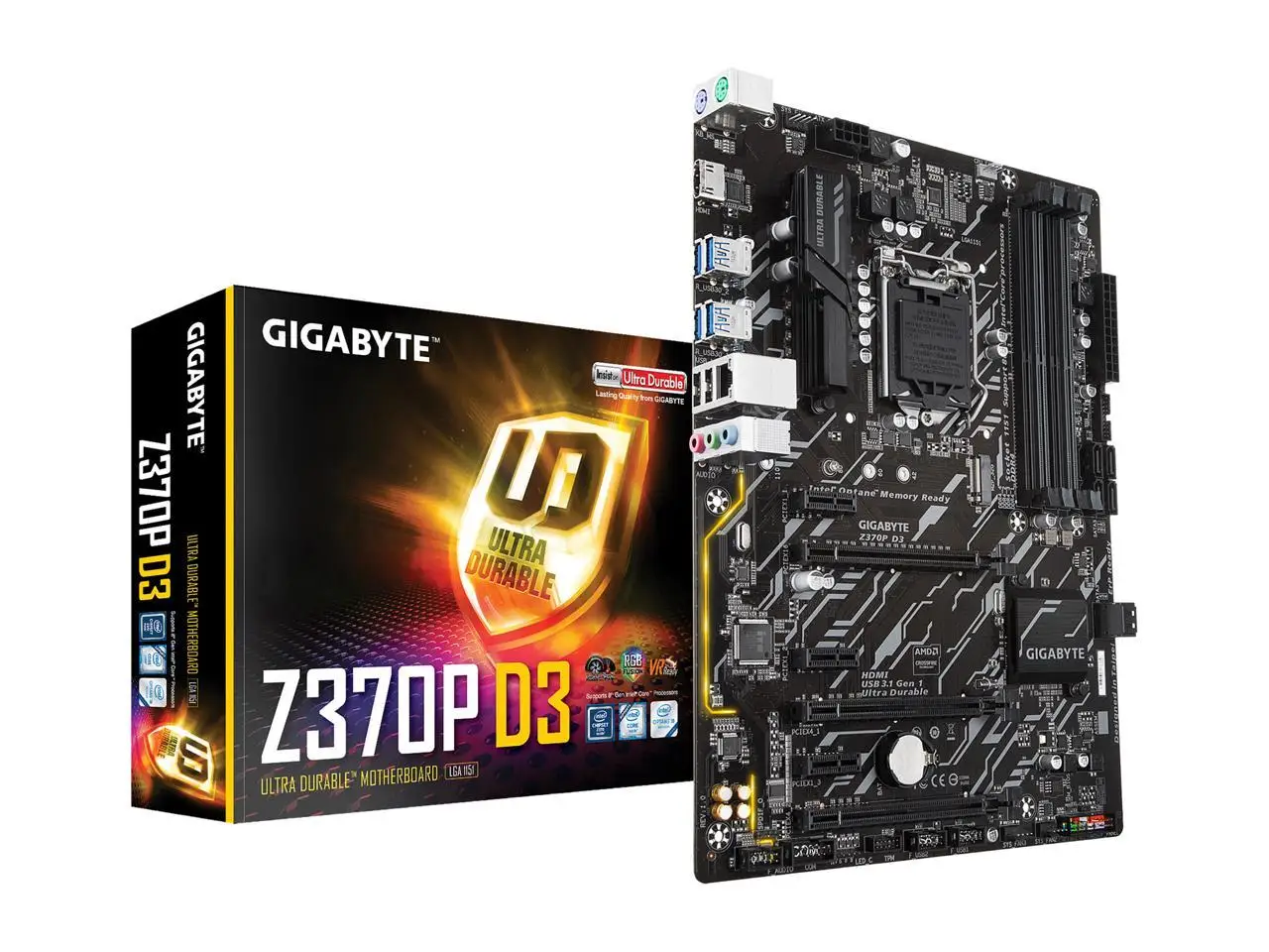 

GIGABYTE Z370P D3 (rev. 1.0) LGA 1151 (300 Series) Intel Z370 HDMI SATA 6Gb/s USB 3.1 ATX Intel Motherboard