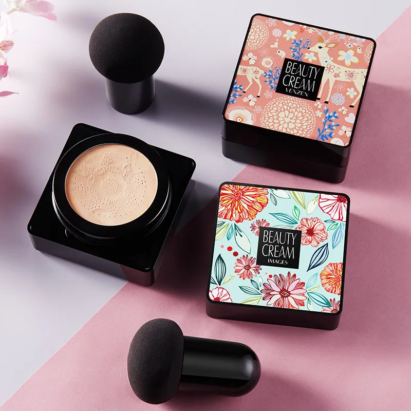 

Air Cushion CC Cream BB Cream Foundation Mushroom Head Concealer Moisturizing Waterproof Makeup Cosmetics Face Base Tone Make