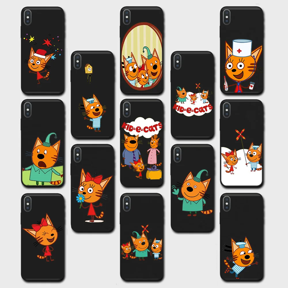 

Kid E Cats Black Hollow Out Case for Xiaomi Redmi 6A 7A 8A 9A K30 K30I K40 Plus K50 Pro Zoom Soft Casing