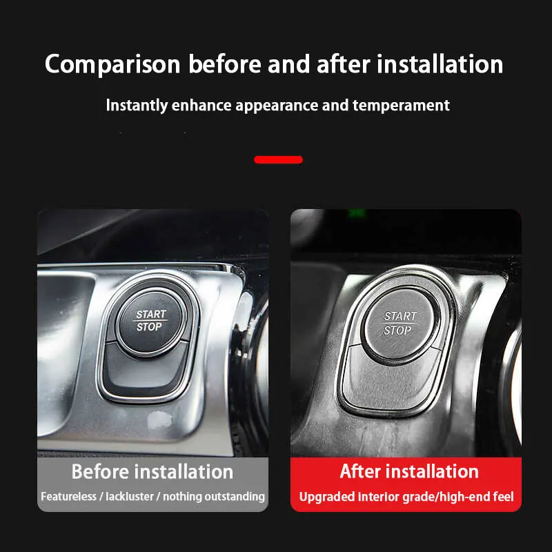 Защитная крышка из нержавеющей стали с одним нажатием кнопки пуска для Mercedes Benz EQA