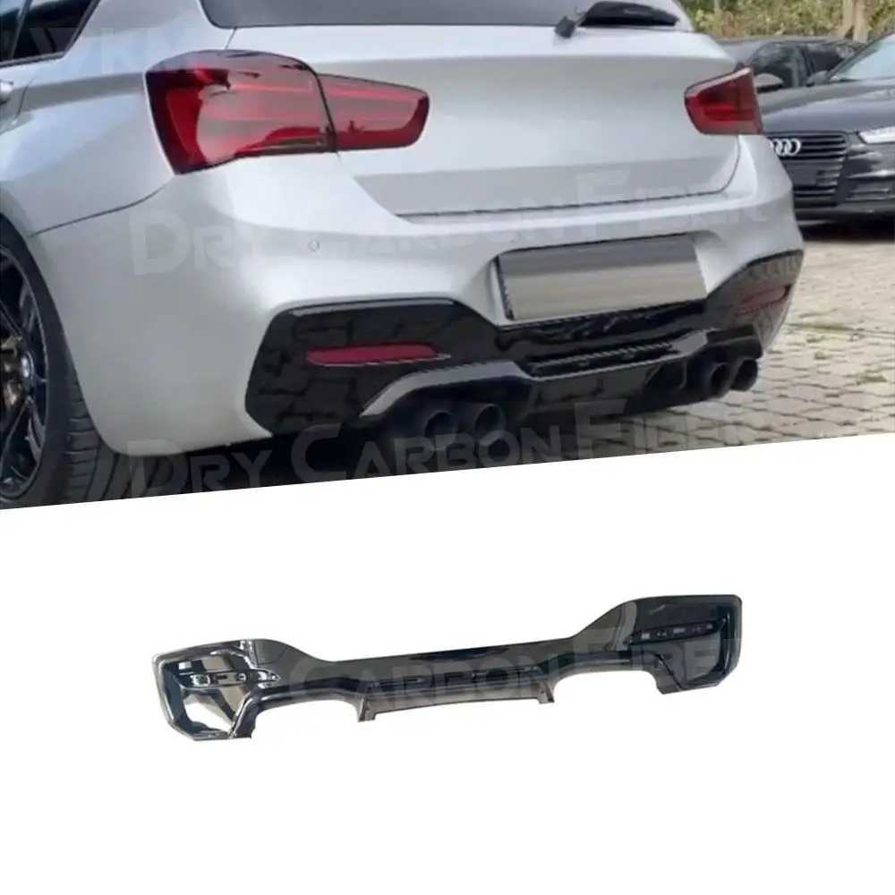 

Gloss Black Rear Diffuser OO-OO for BMW 1 Series F20 M Sport M135i M140i 2015-2018 M2C Style Rear Lip Diffuser Splitters Spoiler