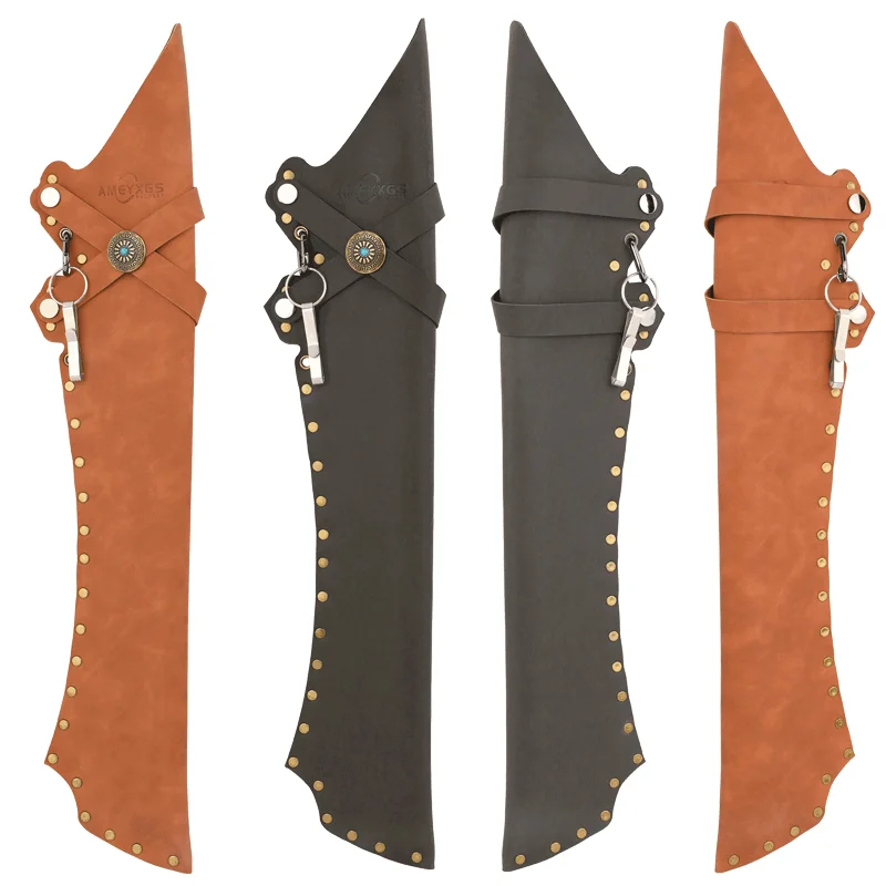 Кожаный колчан для стрельбы из лука AME коричневый черный LH/RH Hold 20-30 шт. пряжка