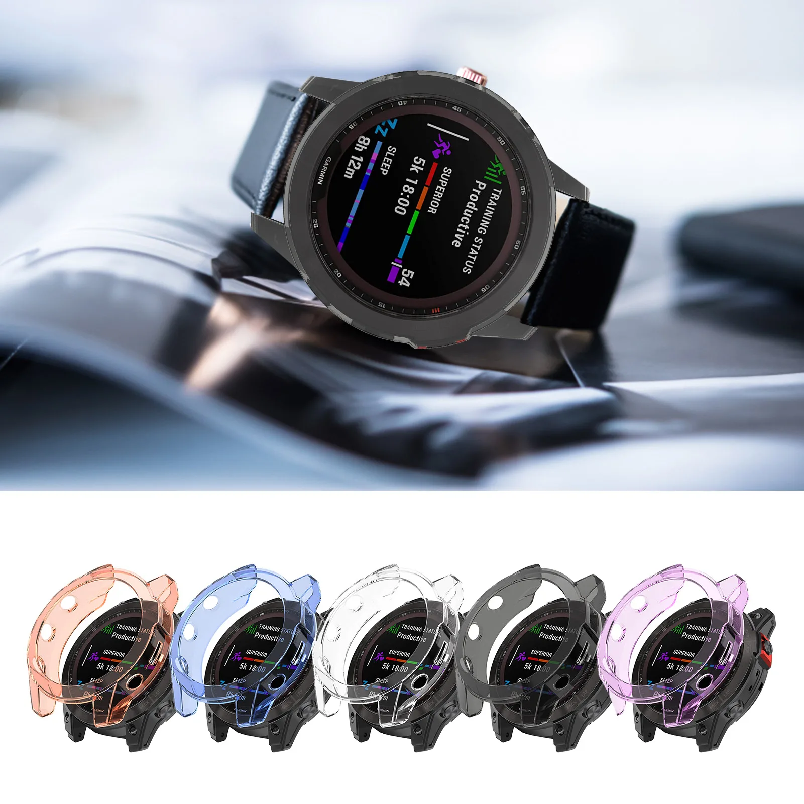 

Lightweight Smart Watch Protector Case Cover For Gar-min Epix Gen2 Complete Protector TPU Protective Skin Shell For Gar-min