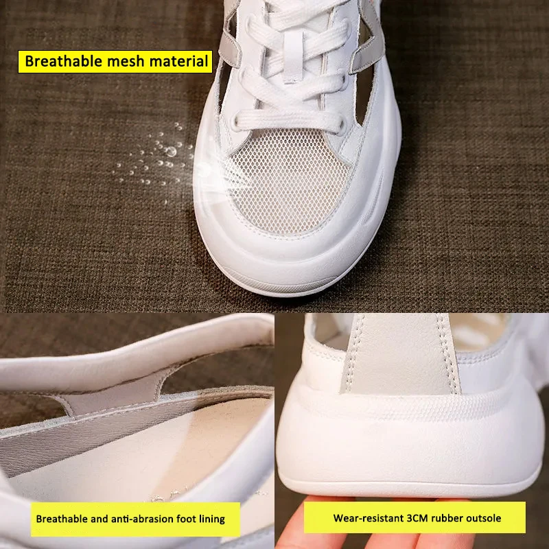 Women Casual Sports Breathable Sandals Shoes Fashion Walking Mesh White Flat Shoes Women 2022 Tenis Feminino Female Shoes Summer