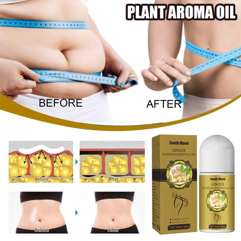 

Ginger Slimming Essential Oils Losing Weight Remove Cellulite Massage Roller Body Care Fat Burning Beauty Health Firm Products