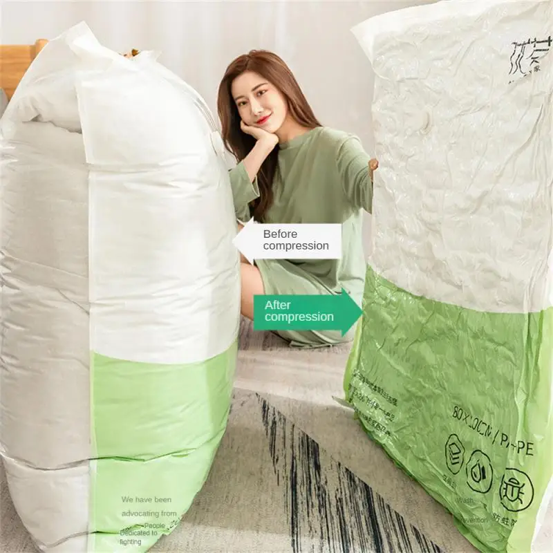 

Waterproof Quilt Clothes Storage Bag Thickening Dust-proof Dust Bag Vacuum Sorting Bags Compression Bag Suction Type Moving Bag