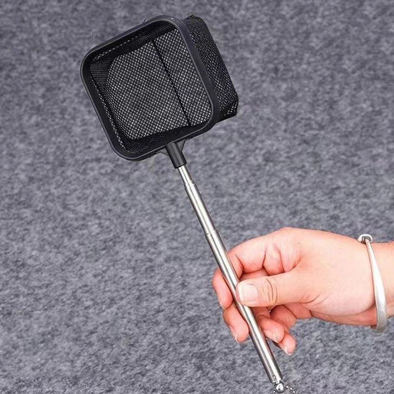 Аквариумная квадратная ловушка для рыб из нержавеющей стали с удлиненной ручкой