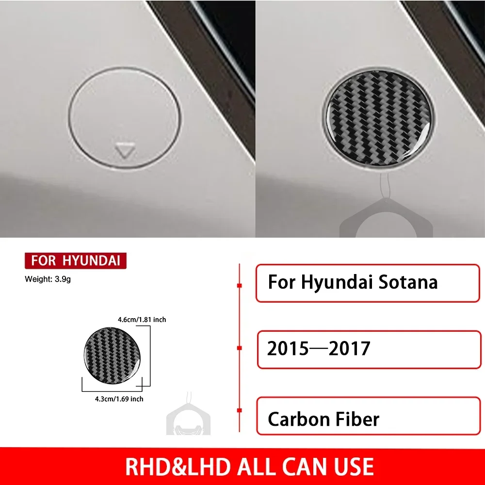 Для Hyundai Sotana 2015 — 2017 настоящее углеродное волокно автомобильный крючок крышка